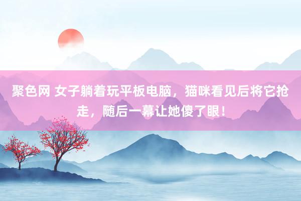 聚色网 女子躺着玩平板电脑，猫咪看见后将它抢走，随后一幕让她傻了眼！